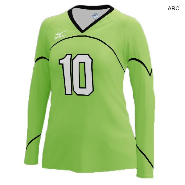 Mizuno Women's Sublimated Long Sleeve Volleyball Jersey