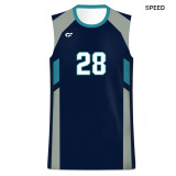 Men's Volleyball Jerseys  CustomFuze Men's Sublimated Pro Series  Sleeveless Jersey - Quick Ship